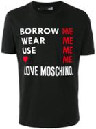 Love Moschino - Logo Print T-shirt - Men - Cotton - S, Black, Cotton