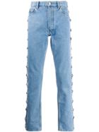 Martine Rose Side Button Panel Jeans - Blue
