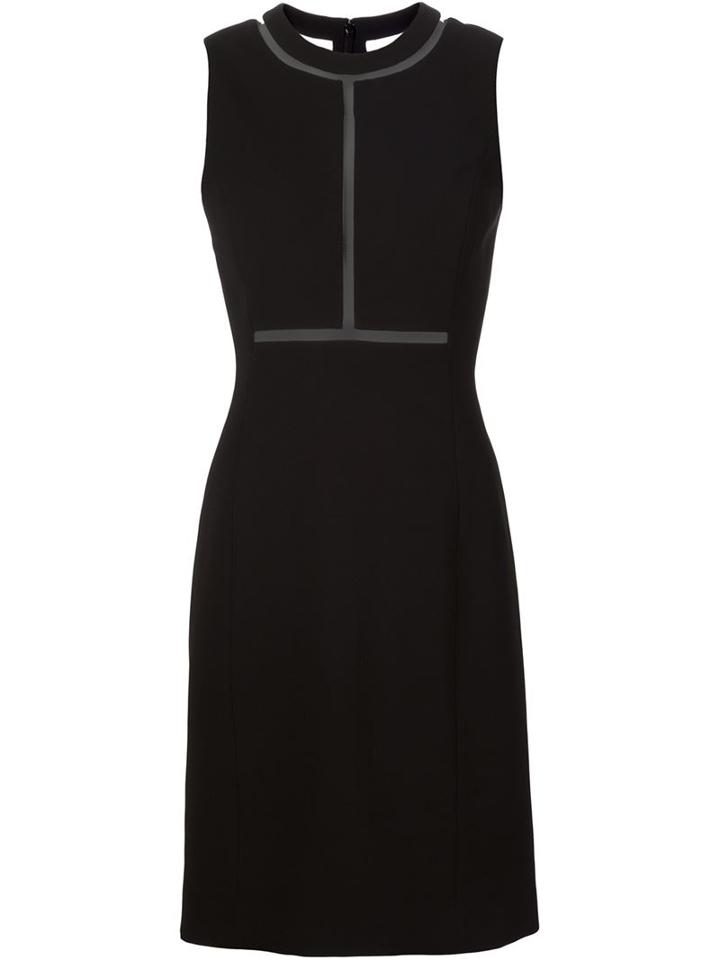 Alexander Wang Fishline Fitted Dress, Women's, Size: 8, Black, Triacetate/polyester/spandex/elastane