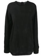 Ann Demeulemeester Longline Sheer Shirt - Black