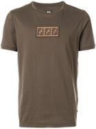Fendi Logo Patch T-shirt - Brown