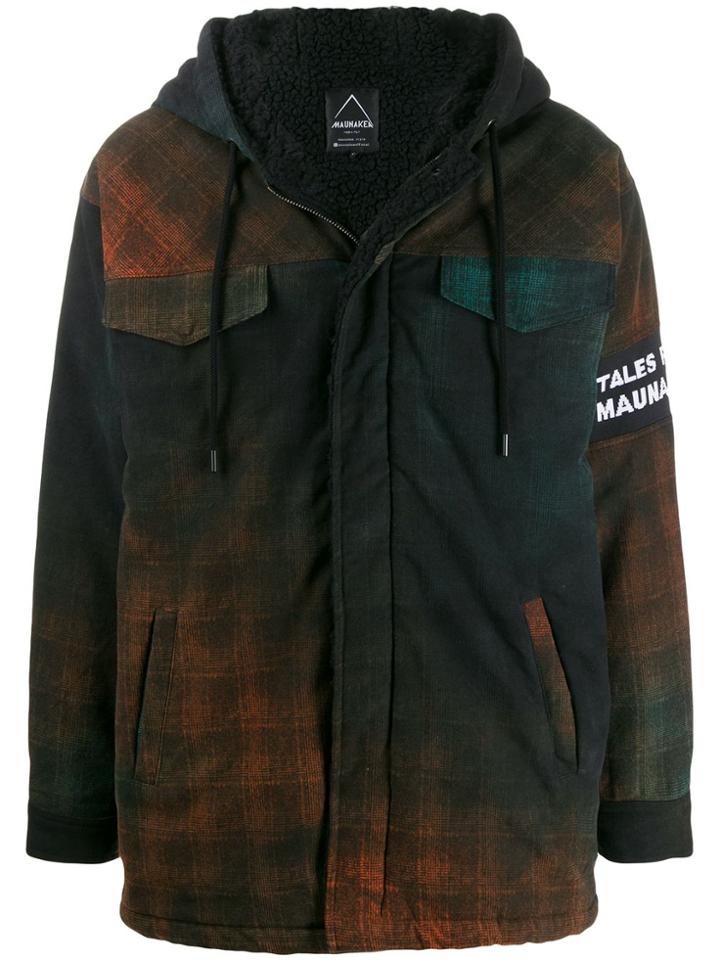 Mauna Kea Check-print Distressed Jacket - Black