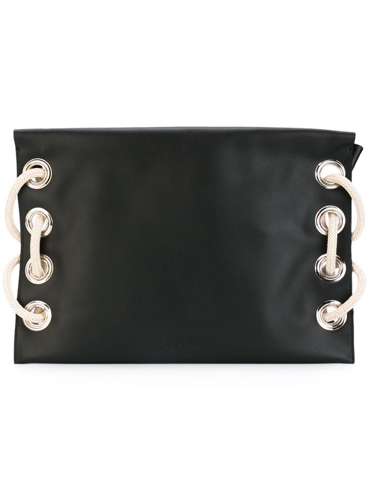 Marni Satellite Clutch Bag - Black