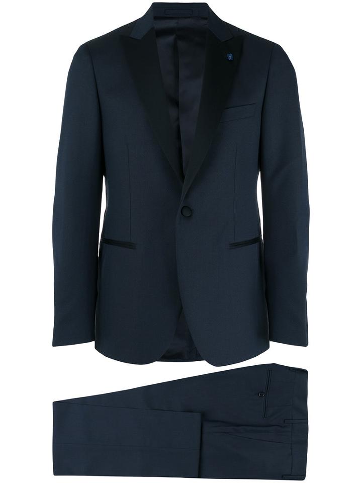 Lardini - Slim Tailored Tuxedo - Men - Silk/cotton/cupro/wool - 50, Blue, Silk/cotton/cupro/wool