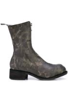 Guidi Camouflage Pattern Zip Boots - Green