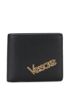 Versace Vintage Logo Bi-fold Wallet - Black