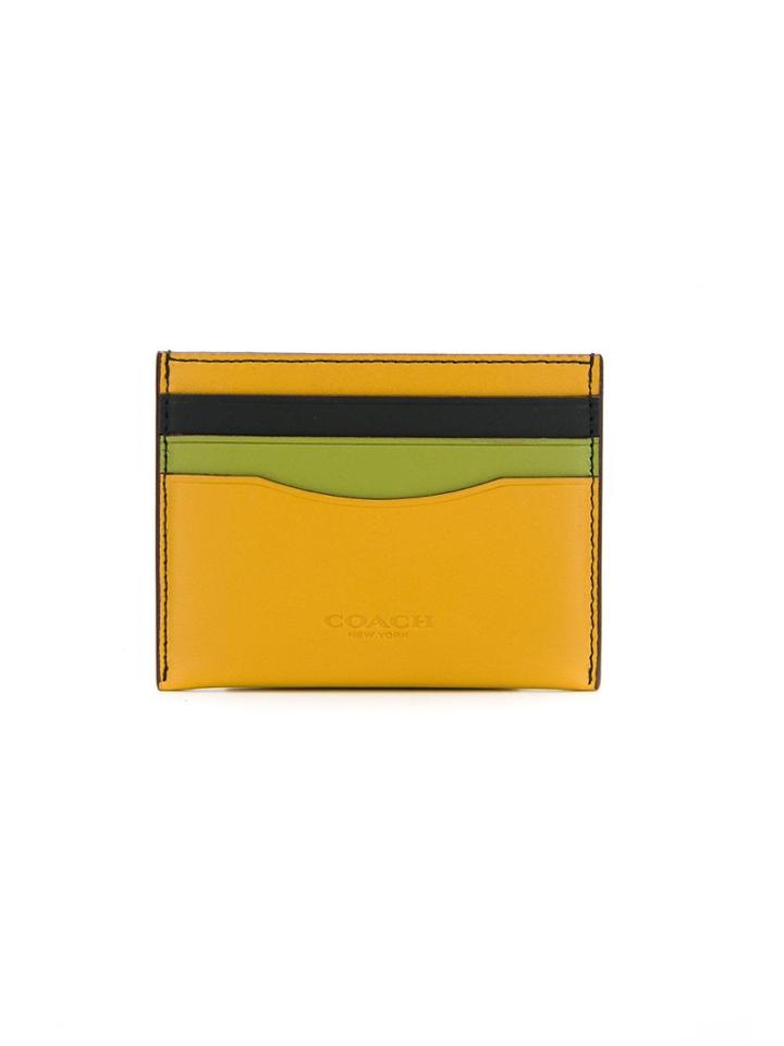 Coach Colour Block Cardholder - Yellow & Orange