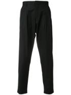 Frankie Morello Tailored Fitted Trousers - Black