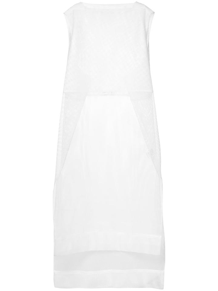 Demoo Parkchoonmoo Big Mesh Long Dress, Women's, Size: 36, White, Polyester