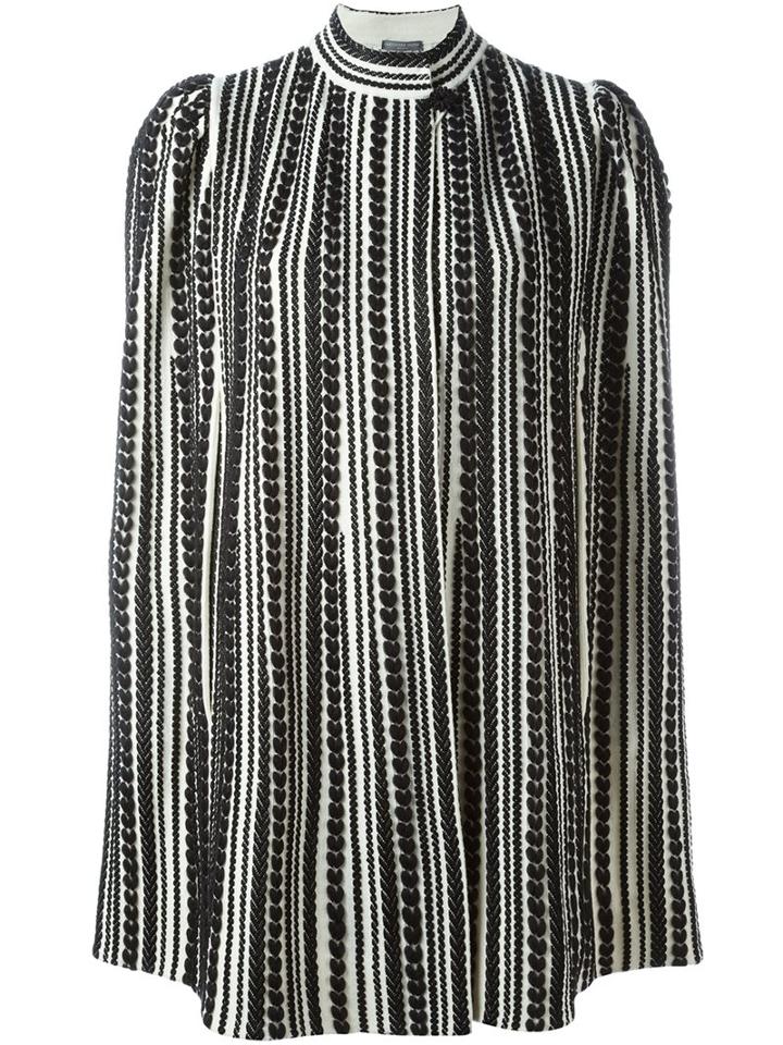 Alexander Mcqueen Knit Cape, Women's, Size: Large, White, Nylon/polyester/acetate/metallized Polyester