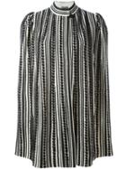 Alexander Mcqueen Knit Cape, Women's, Size: Large, White, Nylon/polyester/acetate/metallized Polyester