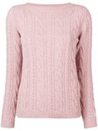 Max Mara Cable Knit Jumper - Pink
