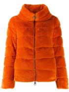 Herno Quilted Faux-fur Jacket - Orange