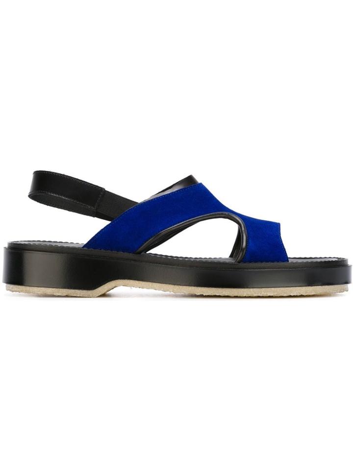 Adieu Paris Cut-out Sandals - Blue