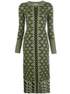 Temperley London Patterned Knit Dress - Green