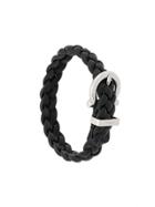 Salvatore Ferragamo Woven Buckle Bracelet - Black