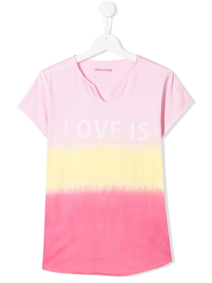 Zadig & Voltaire Kids Teen Boxy Striped T-shirt - Pink