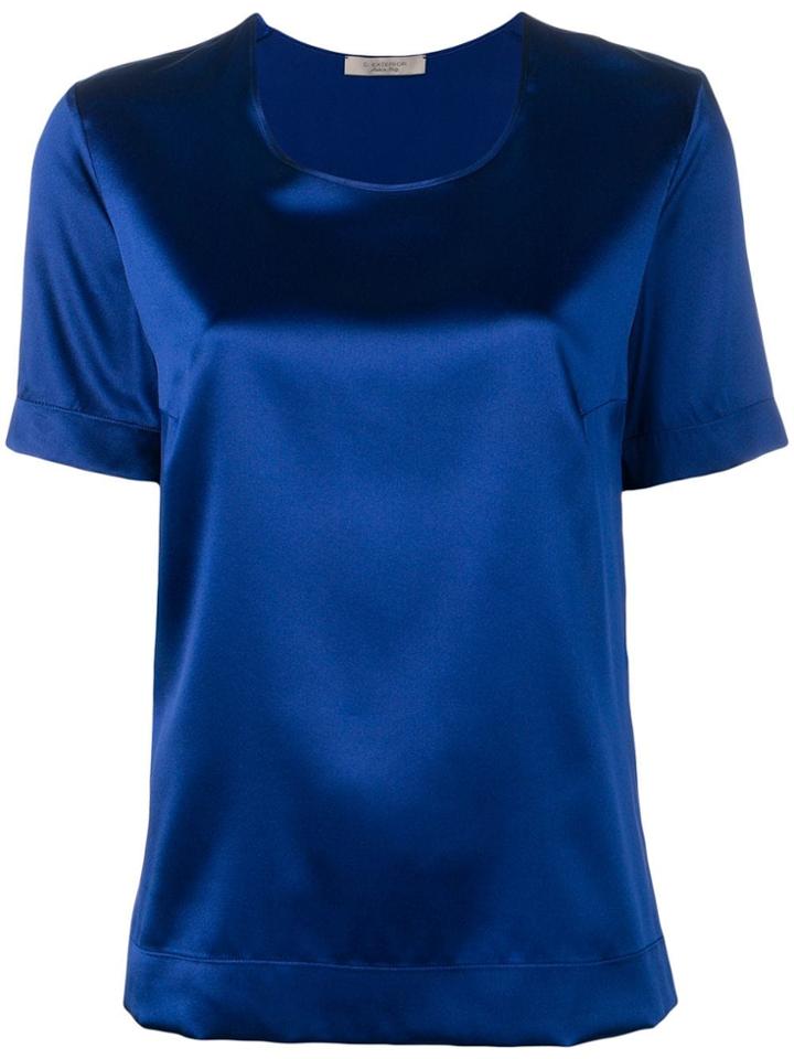 D.exterior Shortsleeved Blouse - Blue