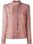 I'm Isola Marras Ruffle Front Shirt - Blue