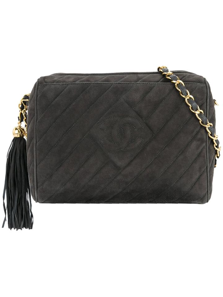 Chanel Vintage Tassel Chain Shoulder Bag - Grey