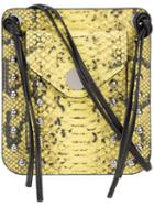 3.1 Phillip Lim - 'dolly' Pocket Snake Print Lanyard Bag - Women - Leather - One Size, Yellow/orange, Leather