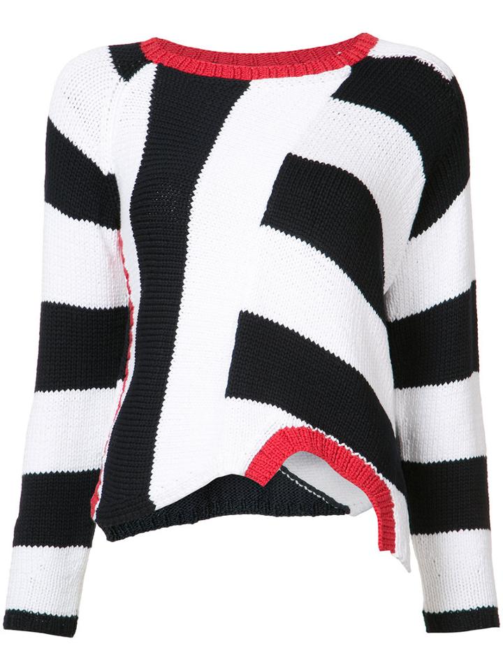 Spencer Vladimir - Geometric Knitted Top - Women - Polyamide/viscose - M/l, Black, Polyamide/viscose