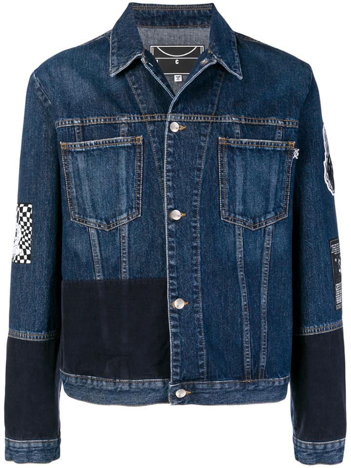 Mcq Alexander Mcqueen Skate Badge Denim Jacket - Blue
