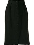 Lanvin Pre-owned 2005s Slim Buttoned Skirt - Black