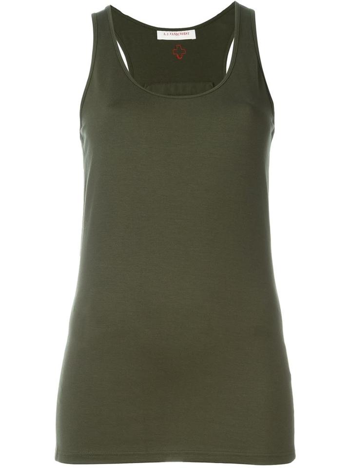 A.f.vandevorst '161 Foil' Sleeveless Top, Women's, Size: 38, Green, Viscose/spandex/elastane
