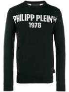 Philipp Plein Knit Logo Print Pullover - Black
