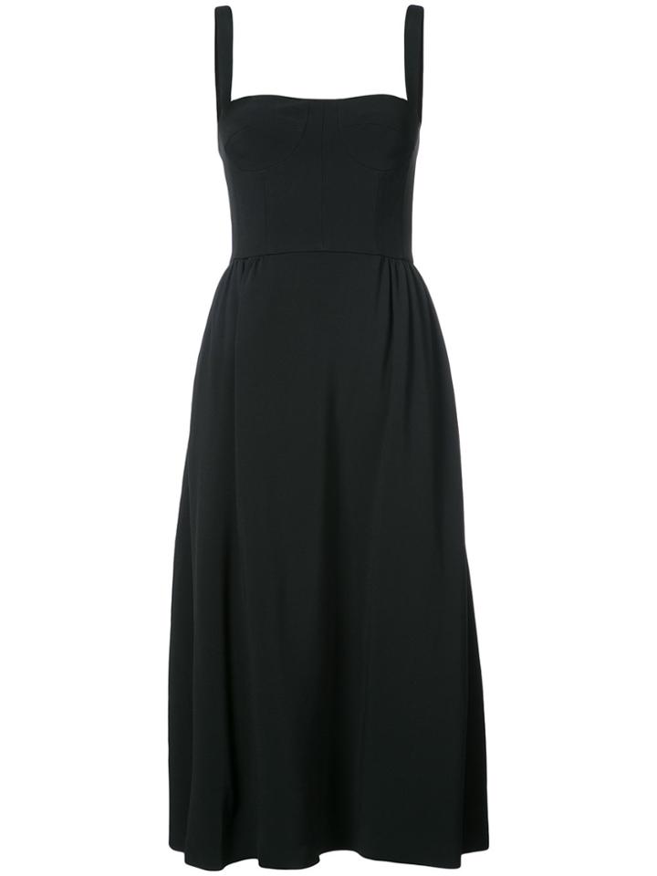 Adam Lippes Fitted Bust Swing Dress - Black