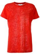 Iro Perforated Trim Sweatshirt - Red