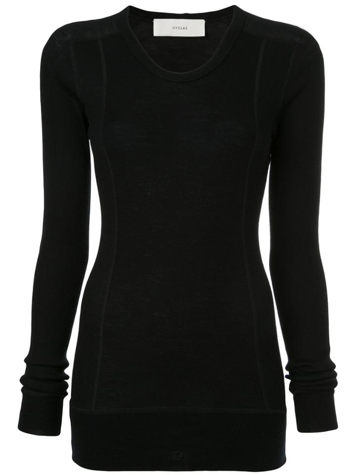 Cyclas Long Seam Detail Jumper - Black