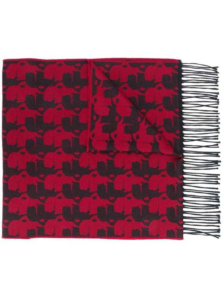 Karl Lagerfeld Graphic Print Scarf - Red