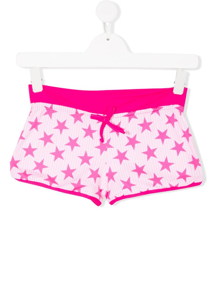 Mc2 Saint Barth Kids Teen Coco Shorts - Pink & Purple
