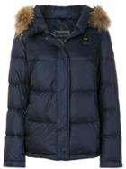 Blauer Puffer Jacket With Fur Trimmed Hood - Blue