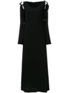 G.v.g.v. Ribbon Long Dress, Women's, Size: 36, Black, Polyester