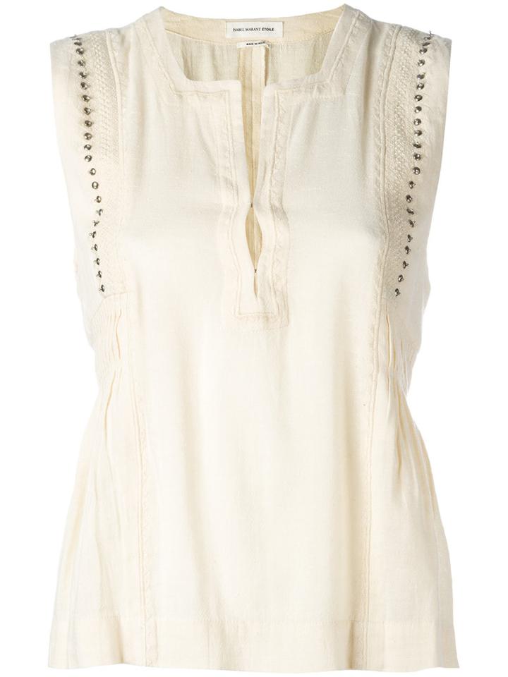 Isabel Marant Étoile Adonis Tank, Women's, Size: 42, Nude/neutrals, Cotton/viscose/brass/polyester