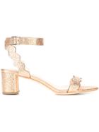Loeffler Randall Emi Scalloped Edge Sandals - Pink & Purple