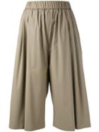Fabiana Filippi Wide Leg Soft Short Trousers, Women's, Size: 42, Nude/neutrals, Cotton/spandex/elastane/polyester