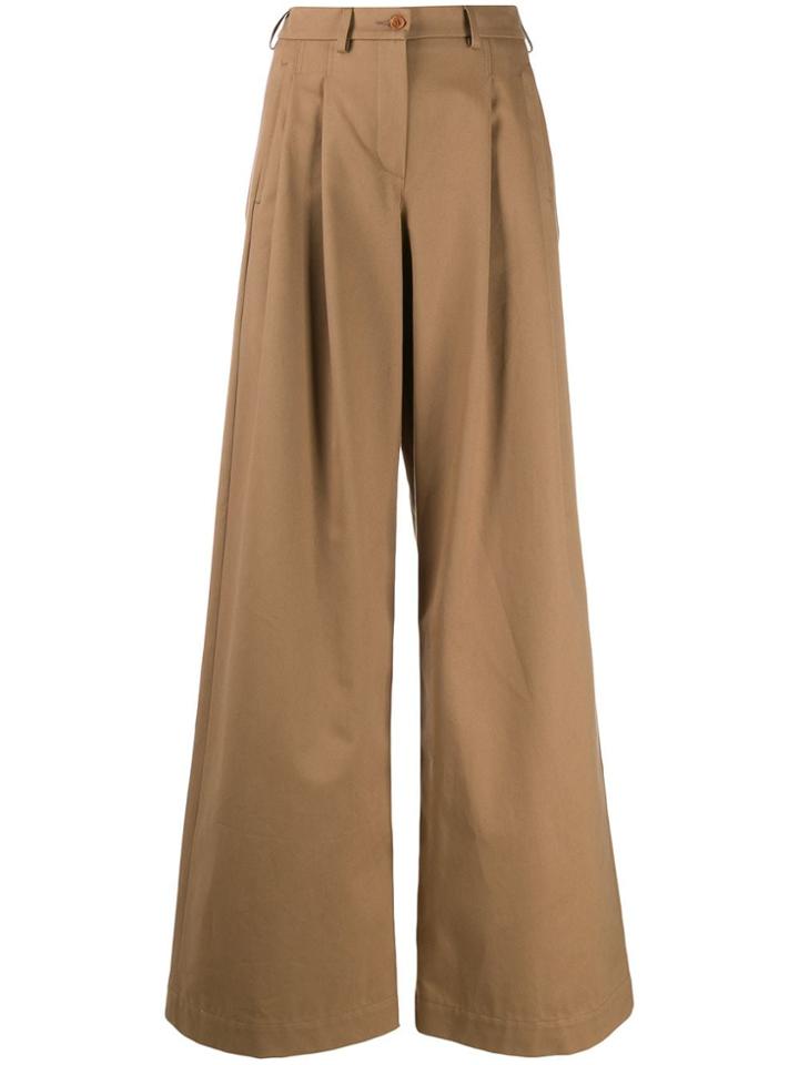 Jejia High Waisted Wide Leg Trousers - Neutrals