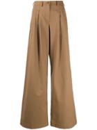 Jejia High Waisted Wide Leg Trousers - Neutrals