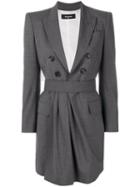 Dsquared2 - Tailored Mini Dress - Women - Polyester/spandex/elastane/virgin Wool - 40, Grey, Polyester/spandex/elastane/virgin Wool
