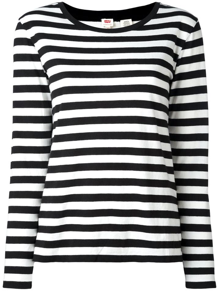 Levi's Striped Jumper, Women's, Size: Large, Black, Cotton/modal