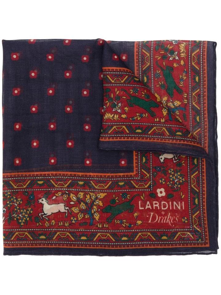 Lardini Drake's Pocket Square - Blue