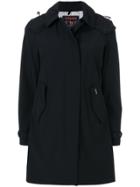 Woolrich Hooded Single-breasted Coat - Black