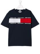 Tommy Hilfiger Junior Logo Colour-block T-shirt - Blue
