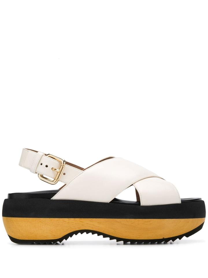 Marni Platform Sole Sandals - White