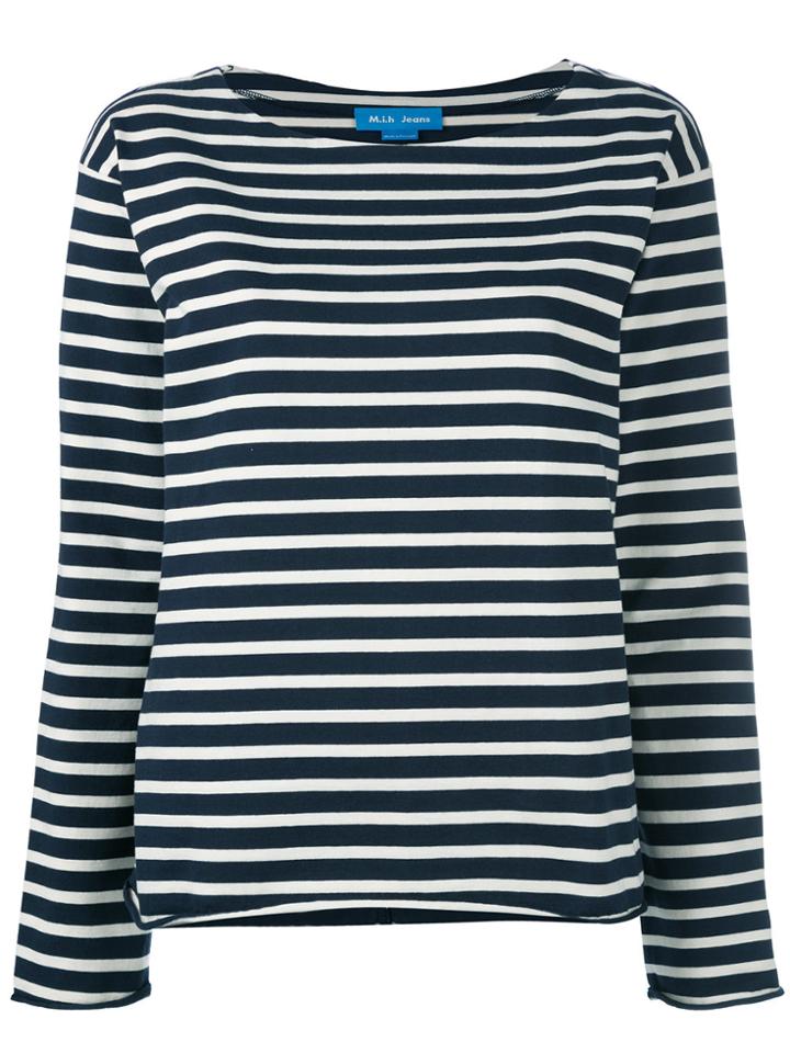 Mih Jeans Striped Longsleeved T-shirt - Blue