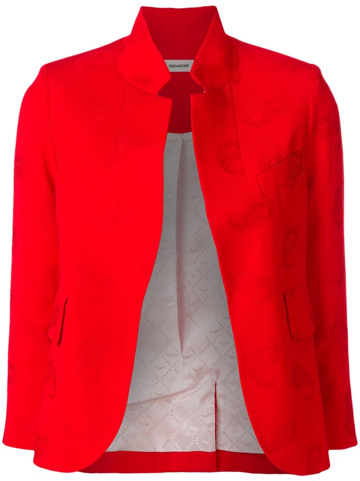Zadig & Voltaire Verys Paisley Jacquard Blazer - Red